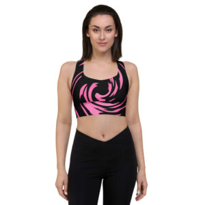 Printed longline sports bra Image