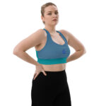 Printed longline sports bra Image