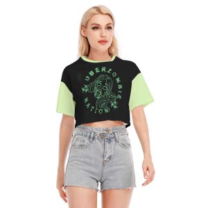 Lady Z- All-Over Print Women's Cropped T-shirt | 190GSM Cotton